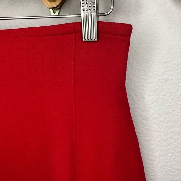 Esacada Red Wool Blend Pencil Skirt Size 36 - Picture 4 of 7